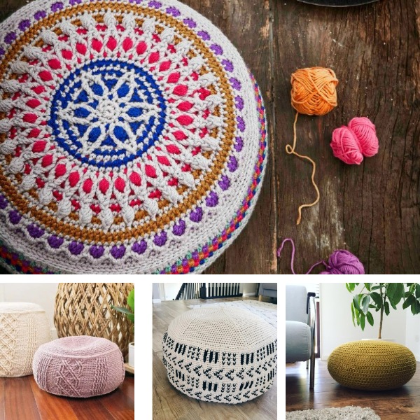 19 Free Crochet Pouf Patterns: Make Your Own