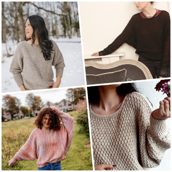 Crochet Batwing Sweater Pattern Collection