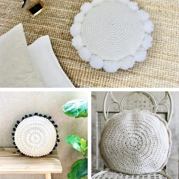 Free Patterns for Round Crochet Pillow Covers