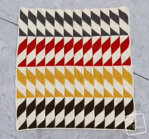 Diamond crochet quilt pattern.