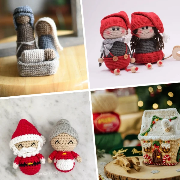 A collection of free Christmas themed amigurumi patterns.