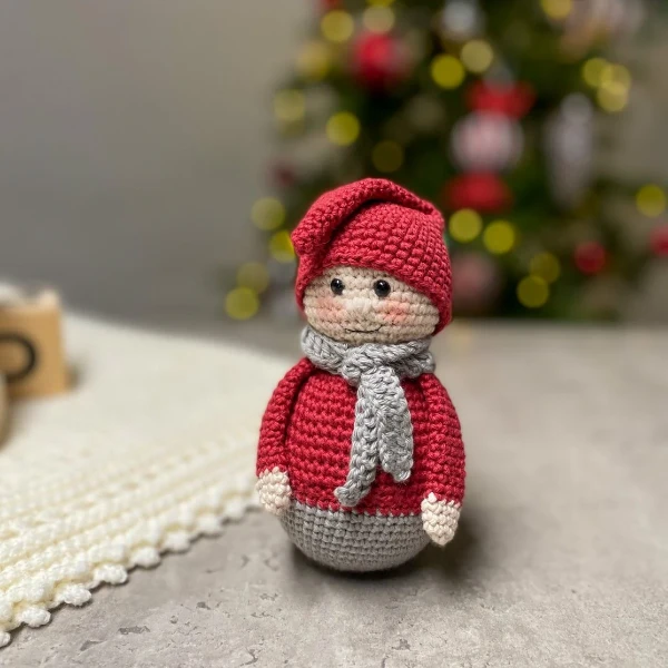 A tumbling elf toy.