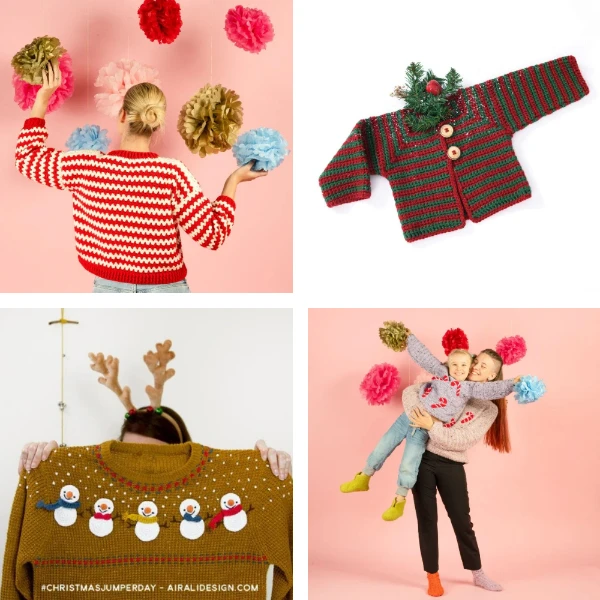 14 Free Crochet Christmas Sweater Patterns