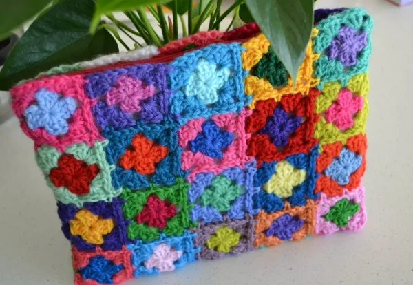 iPad sleeve made from mini granny squares