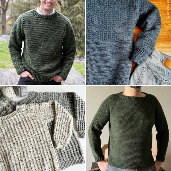 Men’s Crochet Sweaters: Free Patterns
