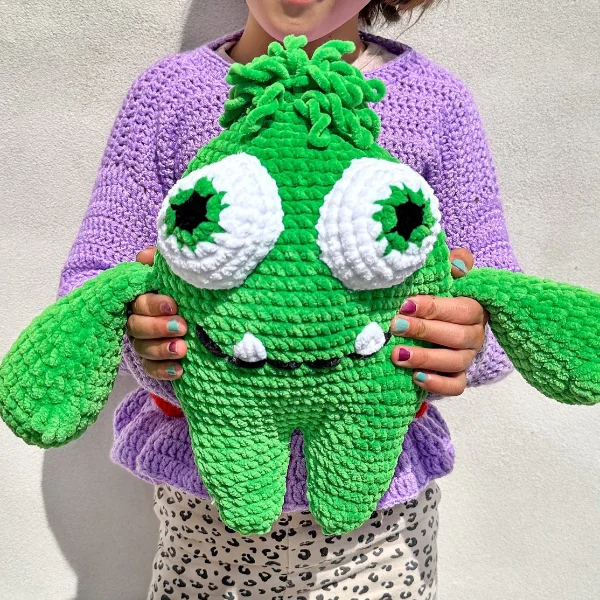 Big green monster plushie.